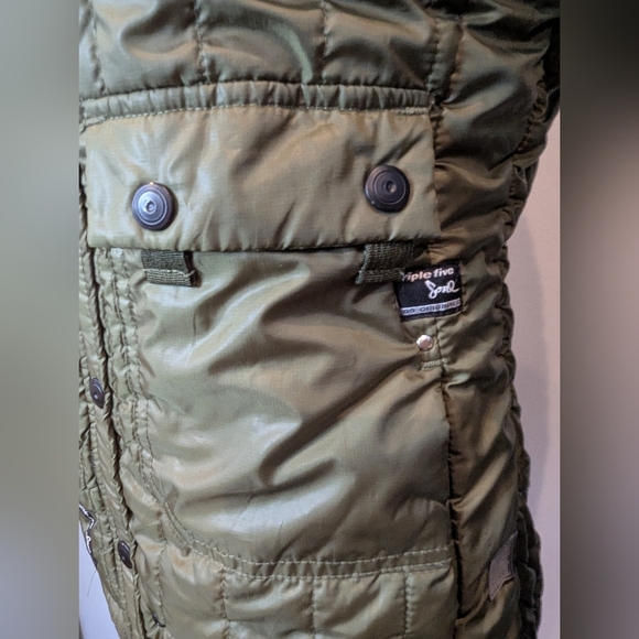 Triple 5 Soul Olive Quilted Women's Jacket Size M - Picture 7 of 16